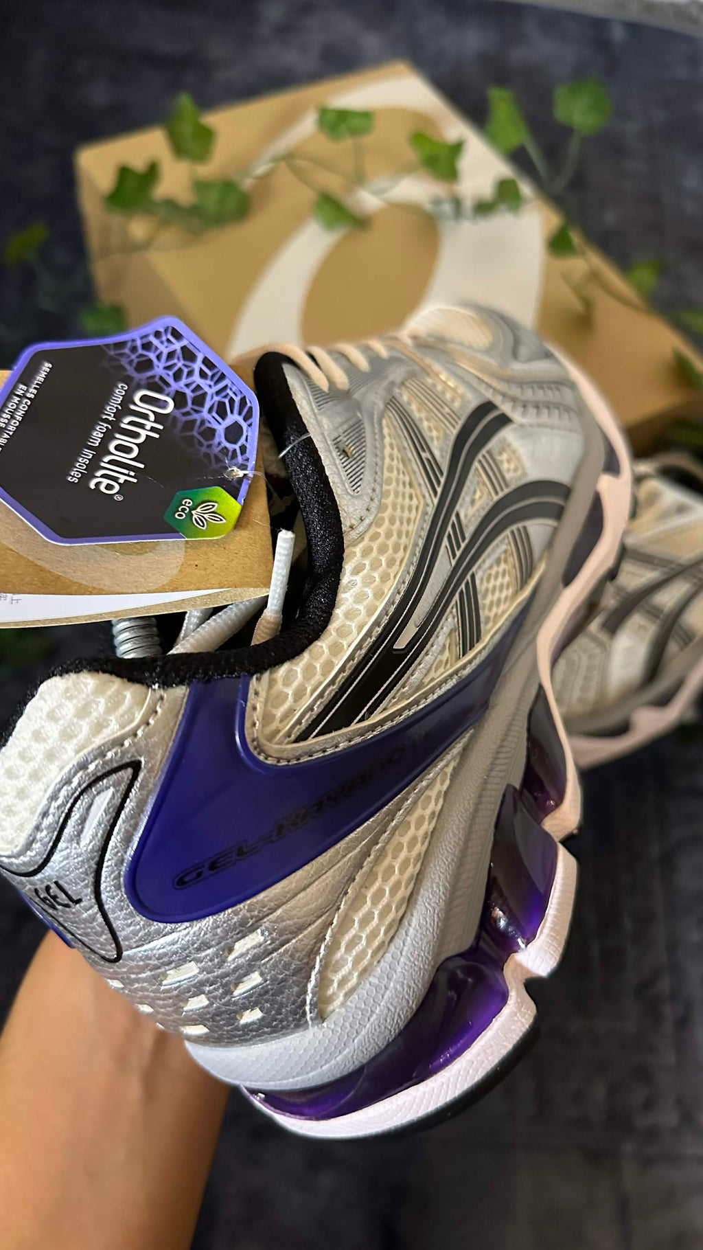 ASICS GEL-KAYANO 14 – White / Black / Dark Grape