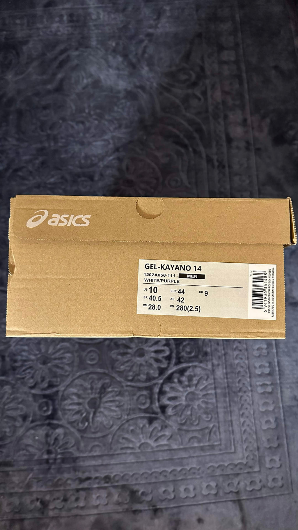 ASICS GEL-KAYANO 14 – White / Black / Dark Grape