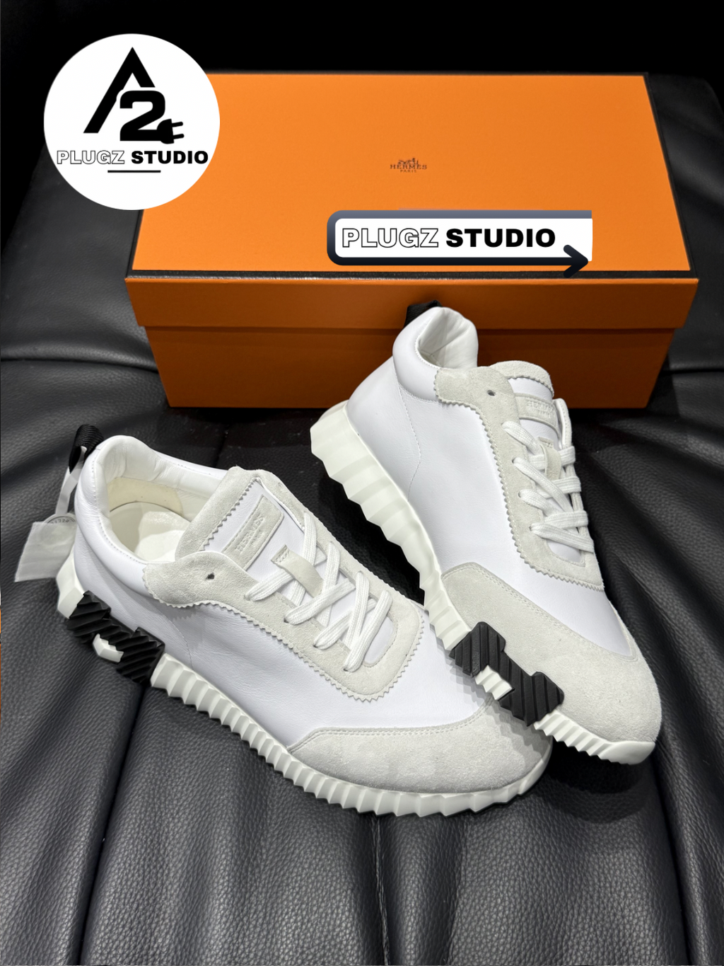 Hermès Bouncing – Blanc / Noir
