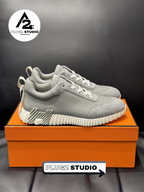 Hermès Bouncing – Gris Clair / Blanc