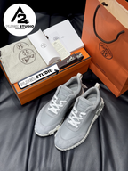 Hermès Bouncing – Gris Clair / Blanc