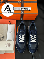 Hermès Bouncing – Navy / White / Cognac