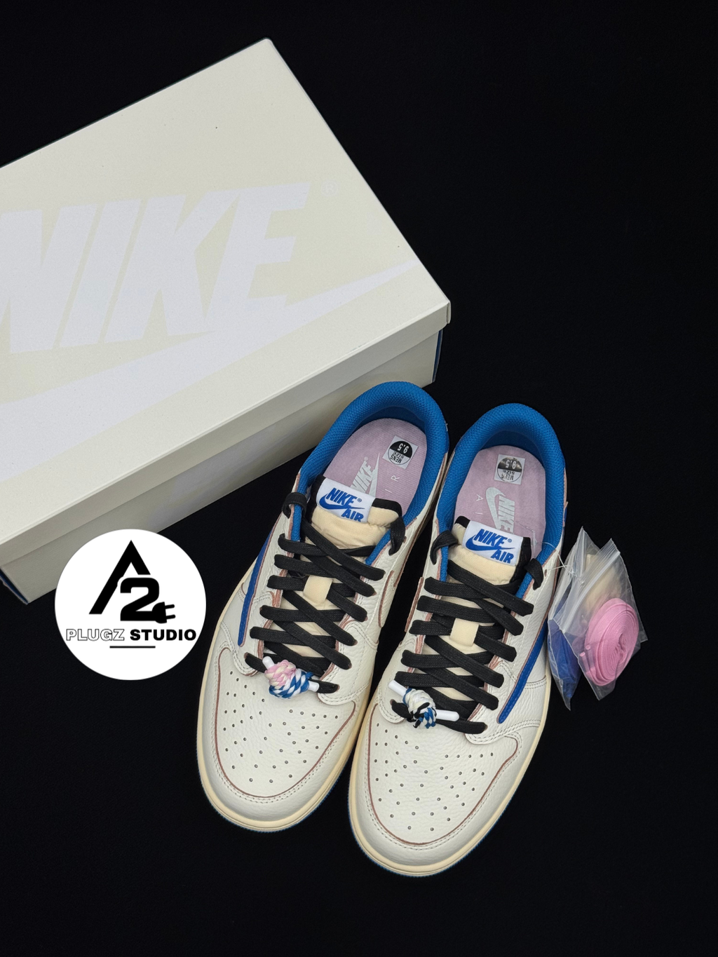 Nike Air Jordan 1 Low OG SP Travis  x Fragment – Military Blue