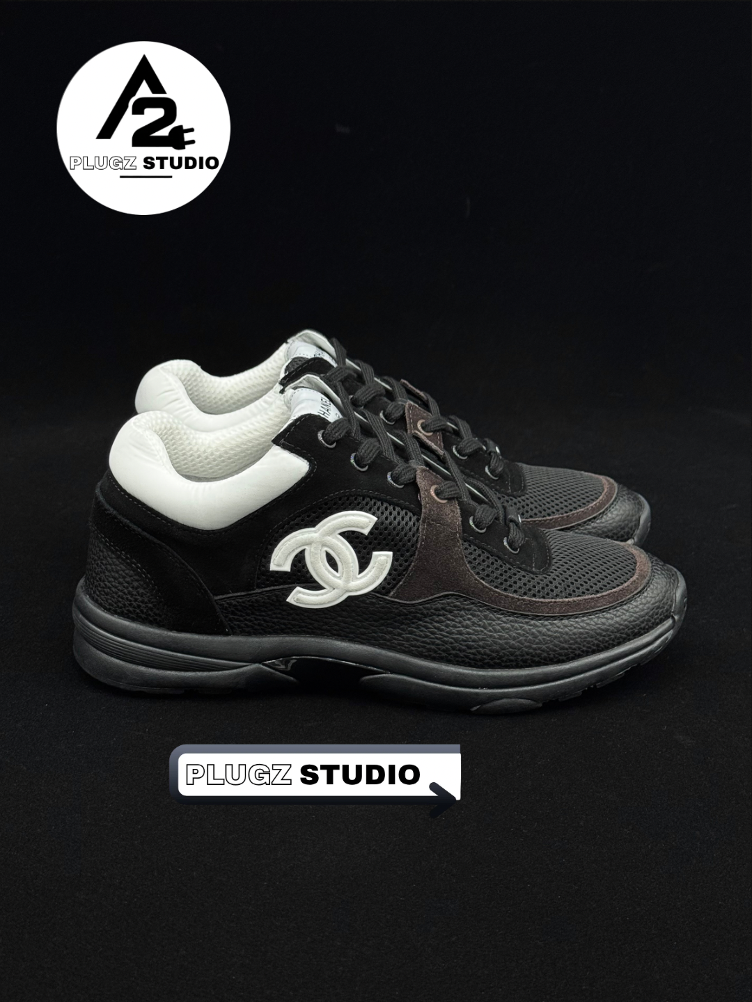 Chanel CC Mesh Runner – Noir / Blanc