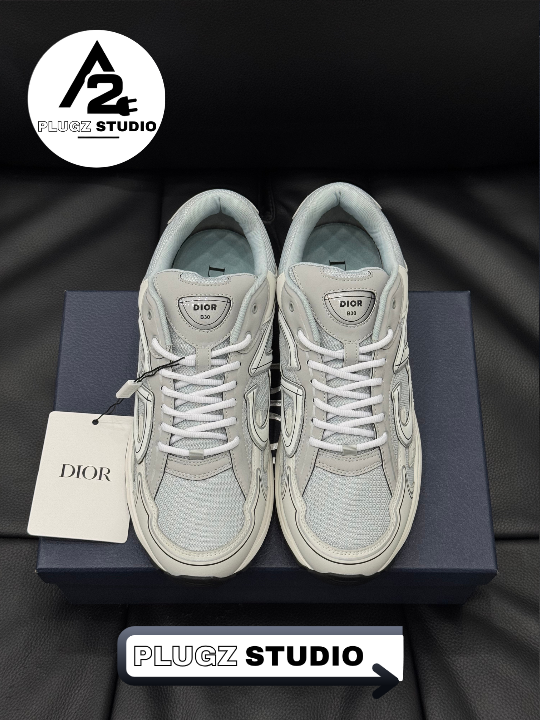 Dior B30 – White / Light Blue / Grey