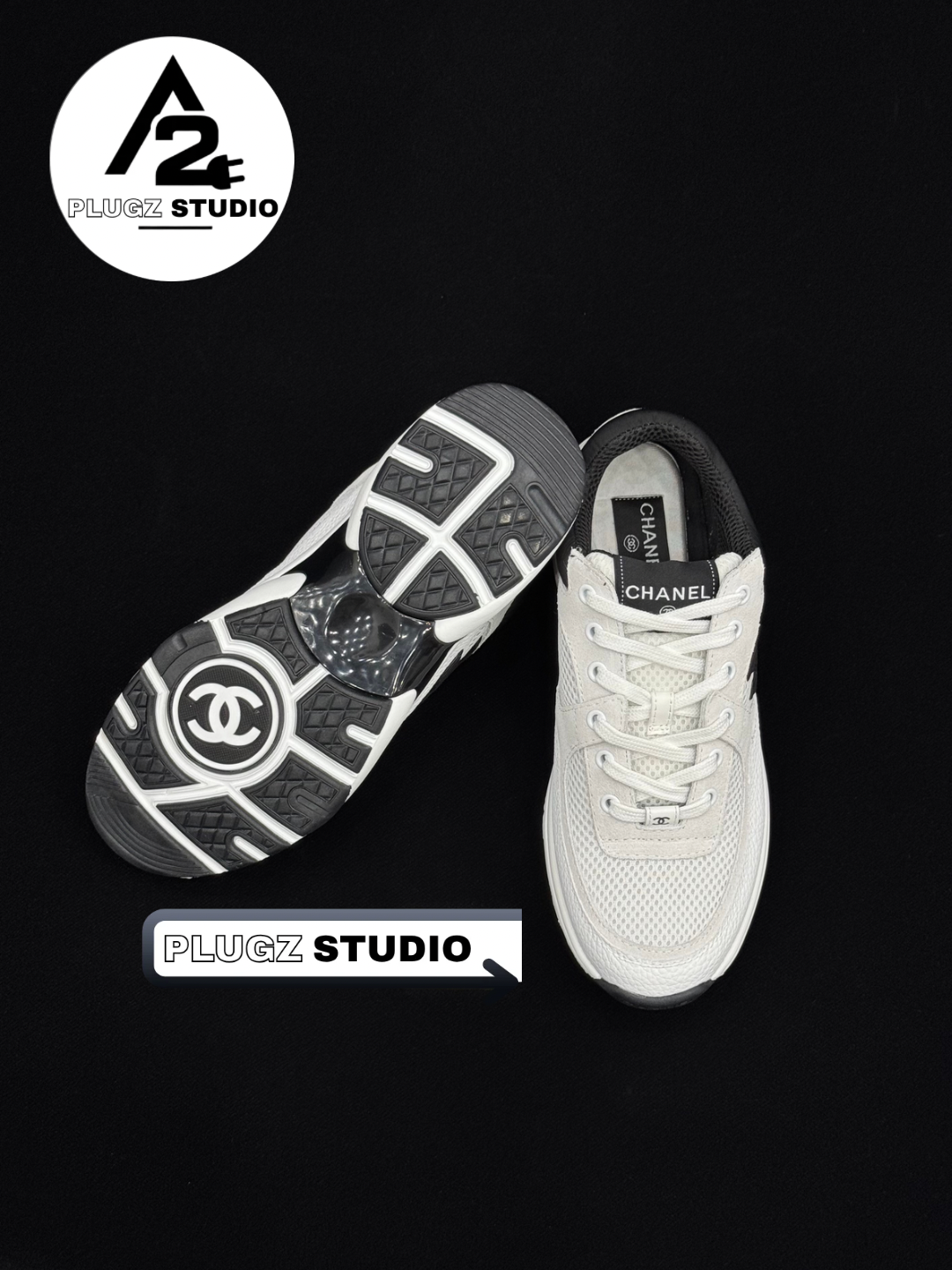 Chanel CC Mesh Sneaker – Blanc / Noir
