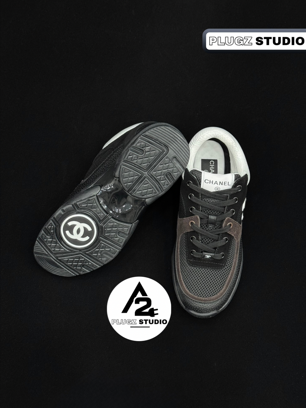 Chanel CC Mesh Runner – Noir / Blanc