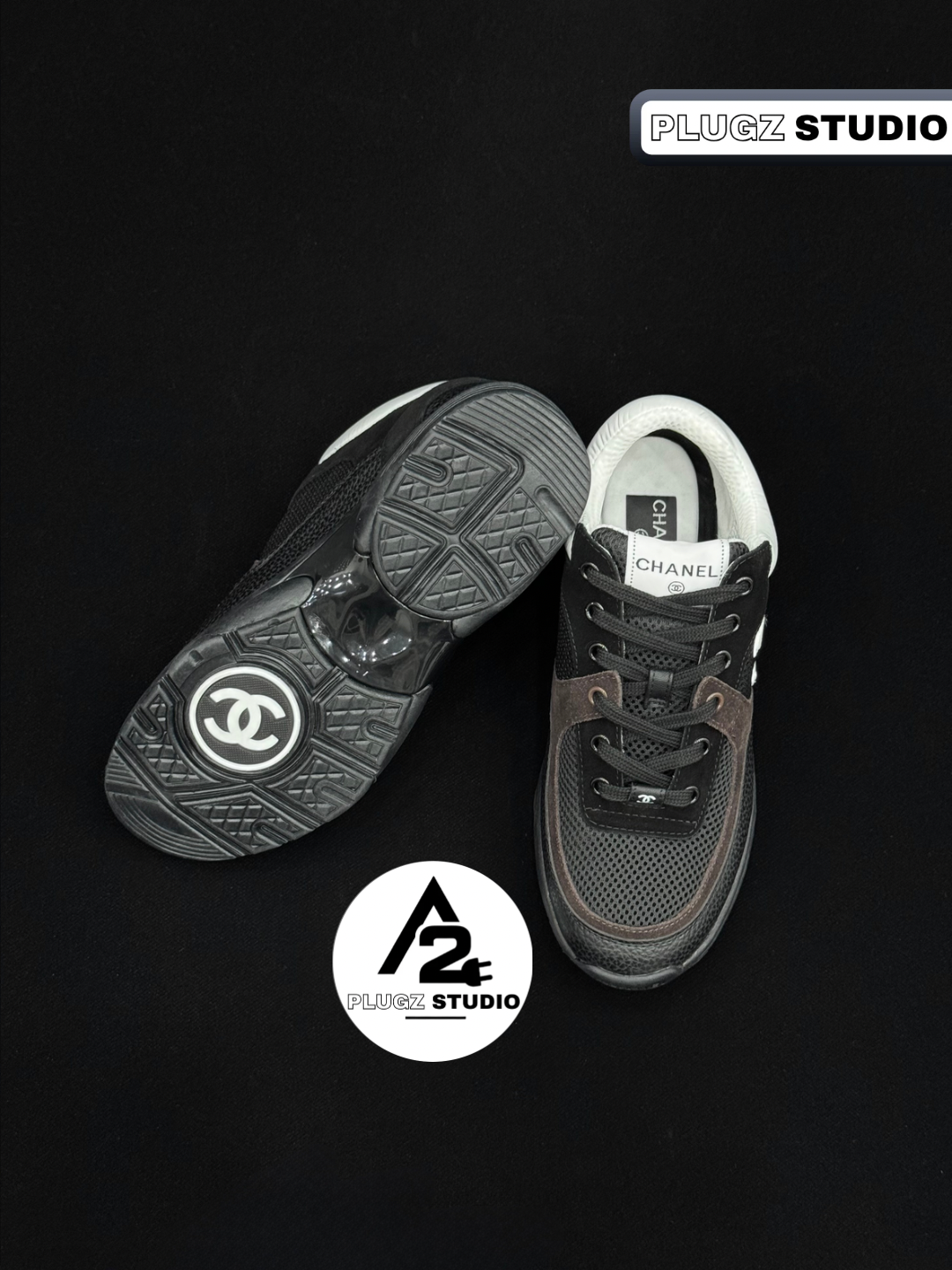 Chanel CC Mesh Runner – Noir / Blanc