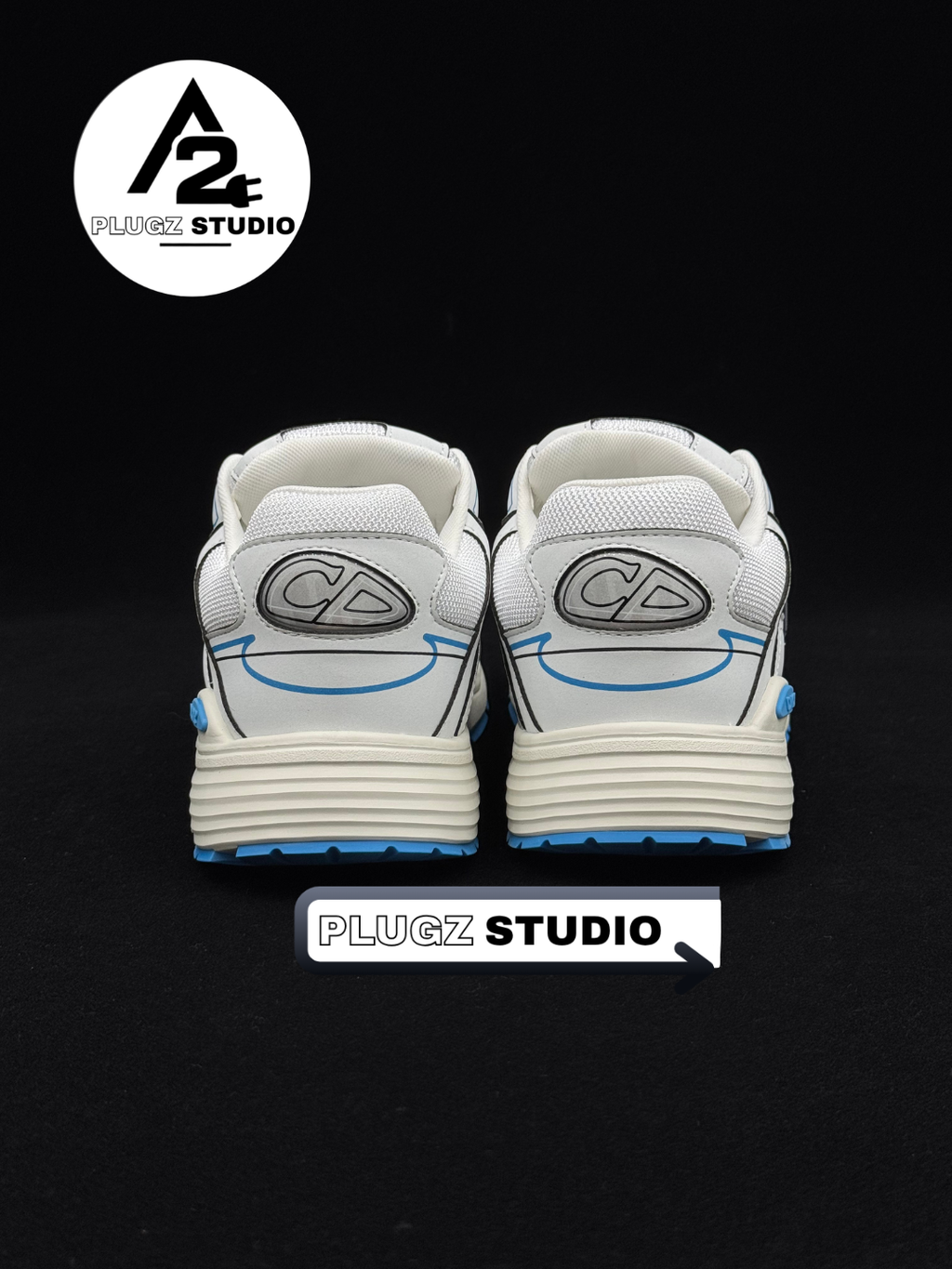 Dior B30 – White / Dior Grey / Azure Blue