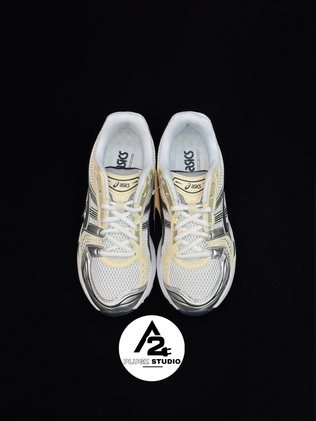 ASICS Gel-Kayano 14 – Blanc / Argent / Bleu Marine