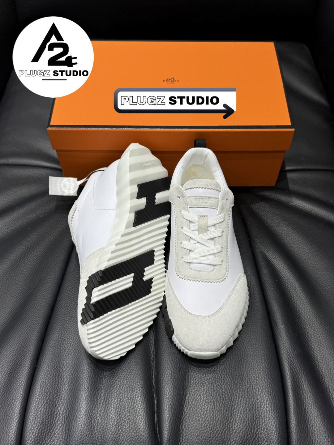 Hermès Bouncing – Blanc / Noir