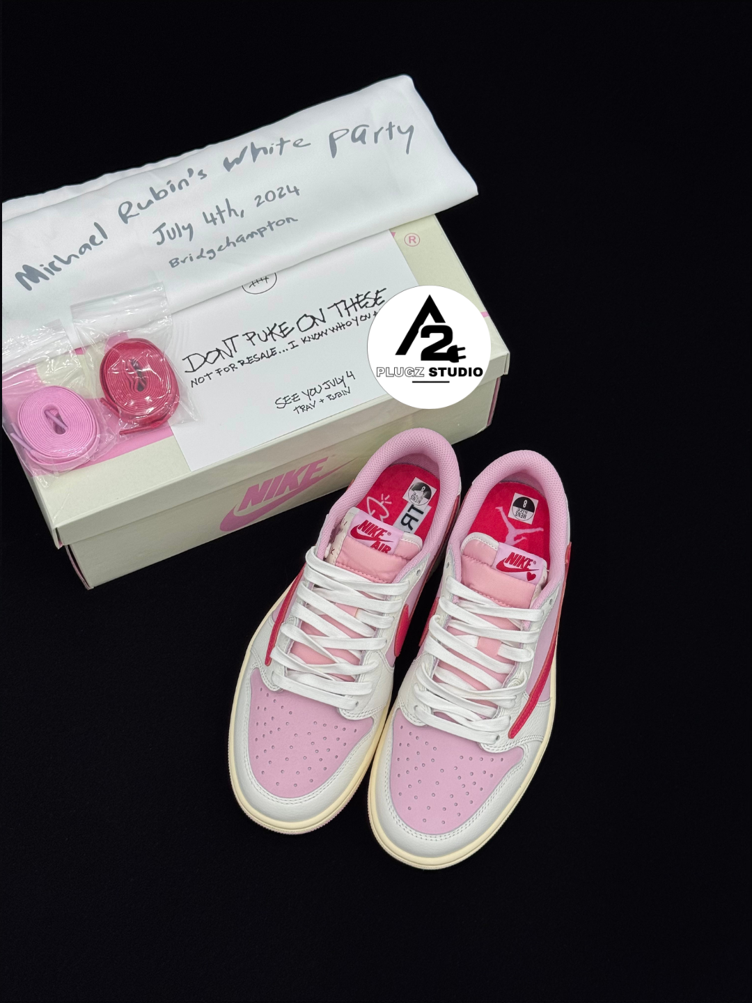 Nike Air Jordan 1 Low OG SP Travis – Pink / White