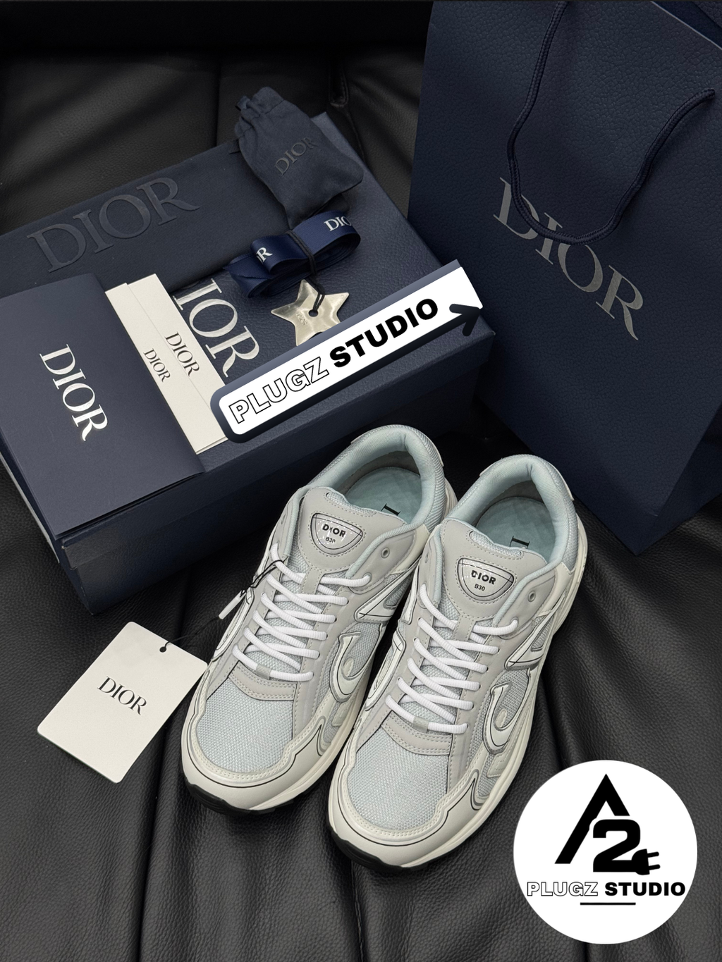 Dior B30 – White / Light Blue / Grey