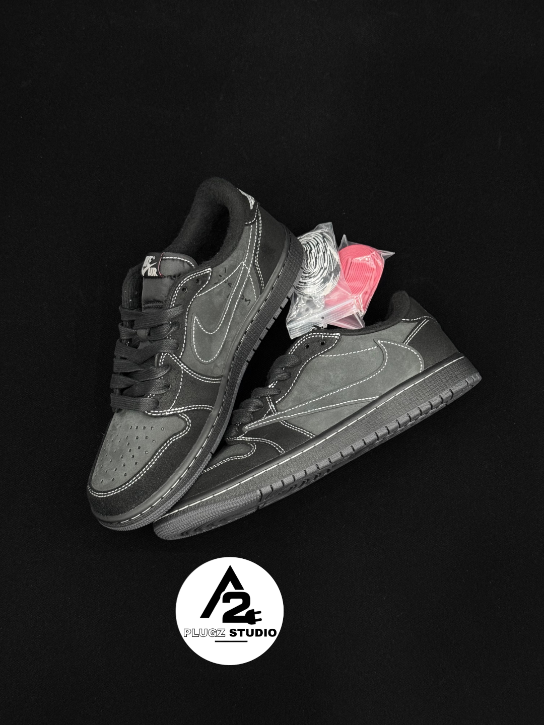 Nike Air Jordan 1 Low OG SP Travis – Black Phantom