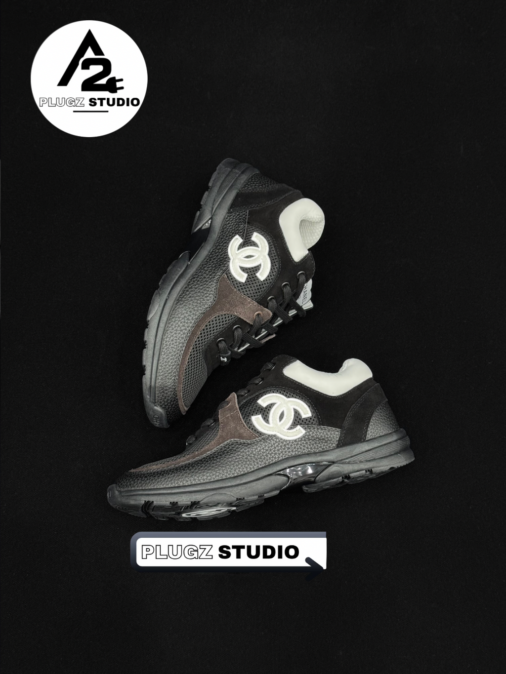 Chanel CC Mesh Runner – Noir / Blanc