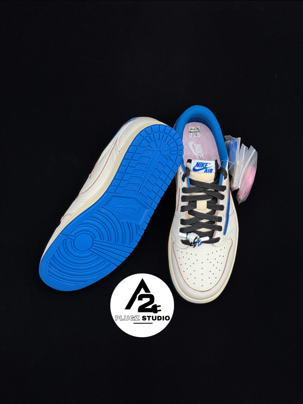 Nike Air Jordan 1 Low OG SP Travis  x Fragment – Military Blue