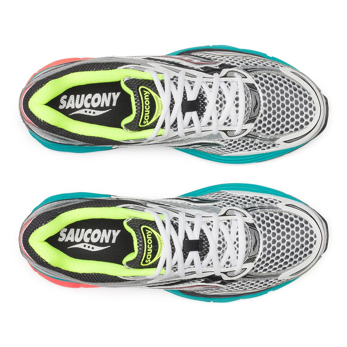 Saucony ProGrid Omni 9 – White / Teal / Neon