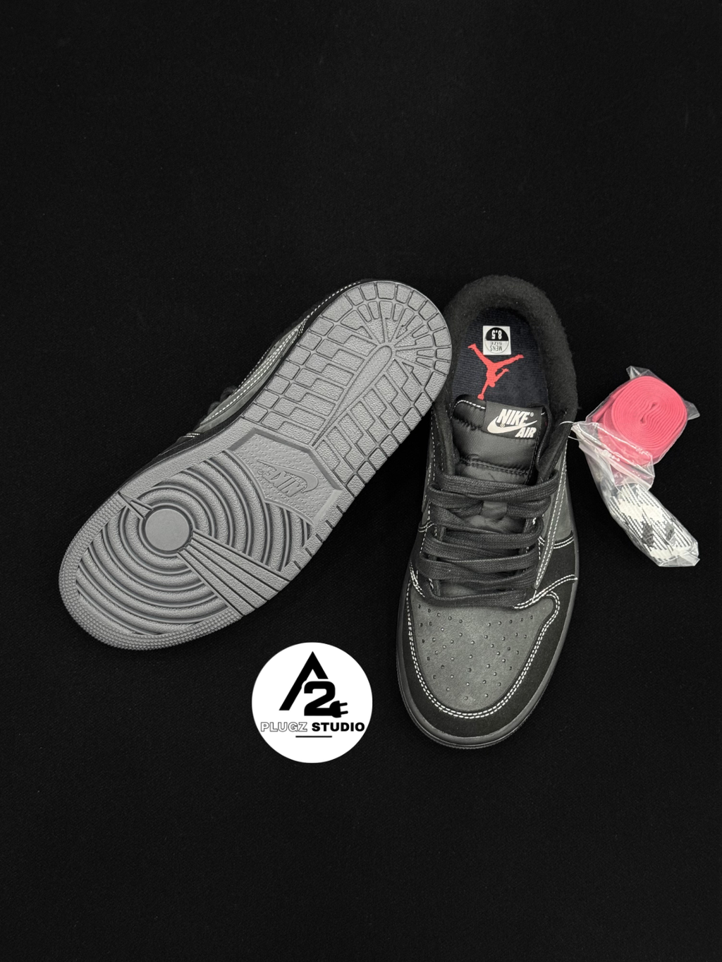 Nike Air Jordan 1 Low OG SP Travis – Black Phantom